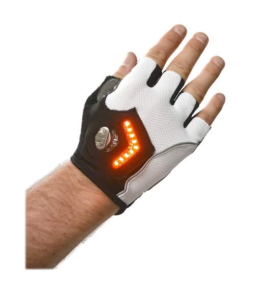 gants de vélo avec lumière