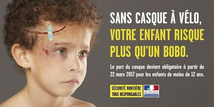 Casque vélo obligatoire pour les enfants de moins de 12 ans