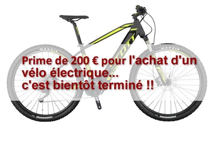 Prime achat vélo électrique