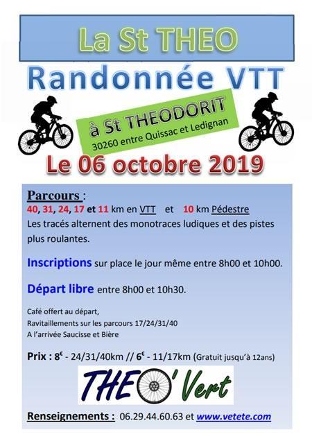 affiche randonnée VTT Saint Théo