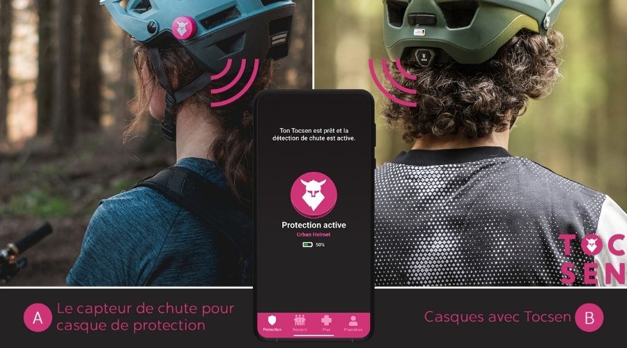 un capteur qui détecte les chutes de vélo