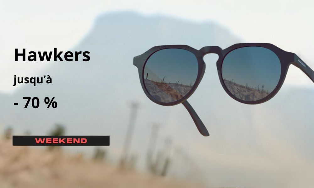 Jusqu'à -70%  de réduction sur les lunettes HAWKERS