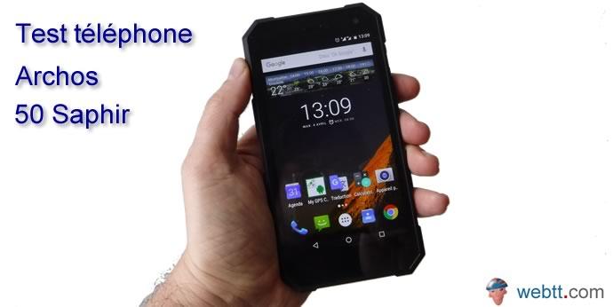 Test du téléphone Archos 50 Saphir