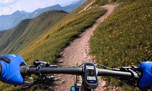 GPS Garmin sur un guidon de VTT