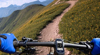 GPS Garmin sur un guidon de VTT